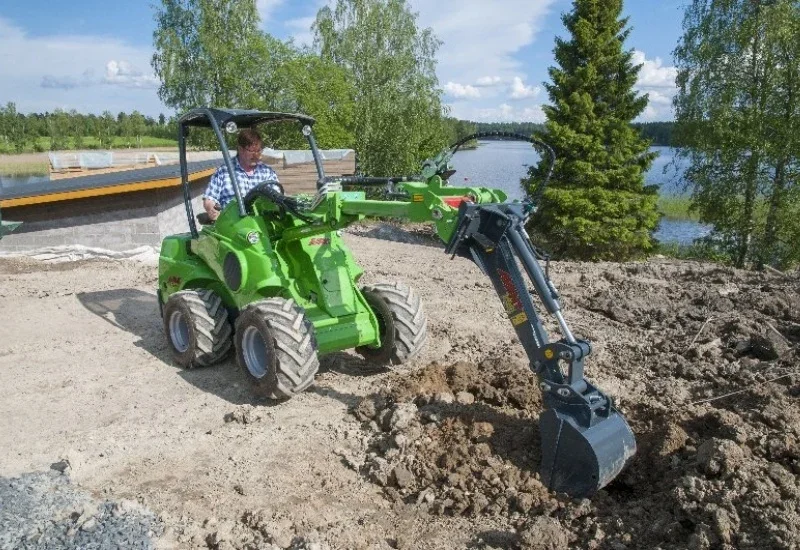 Mini retro excavadora